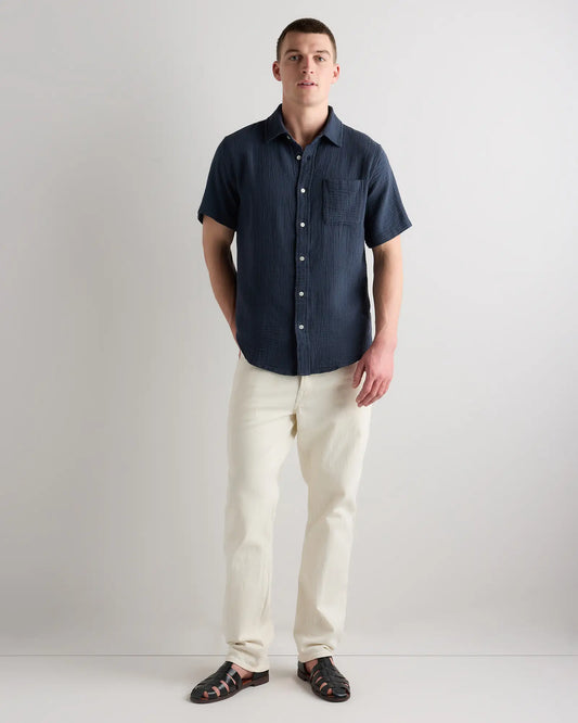 100% Organic Cotton Gauze Short Sleeve Shirt - US 4986