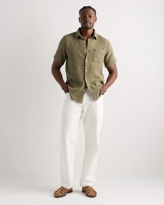 100% Organic Cotton Gauze Short Sleeve Shirt - US 5153
