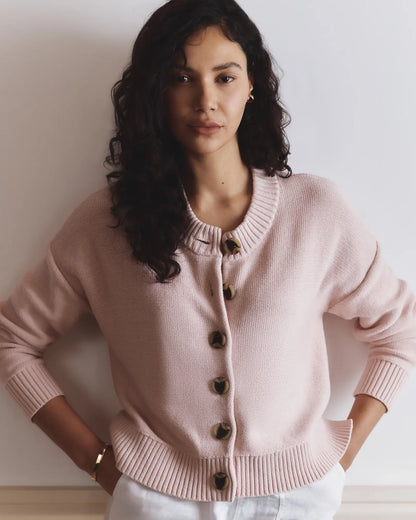 100% Organic Cotton Cropped Cardigan - US 0348