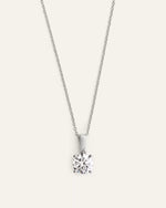 14k Gold Lab Grown Diamond Solitaire Pendant - 1ct - US 0480
