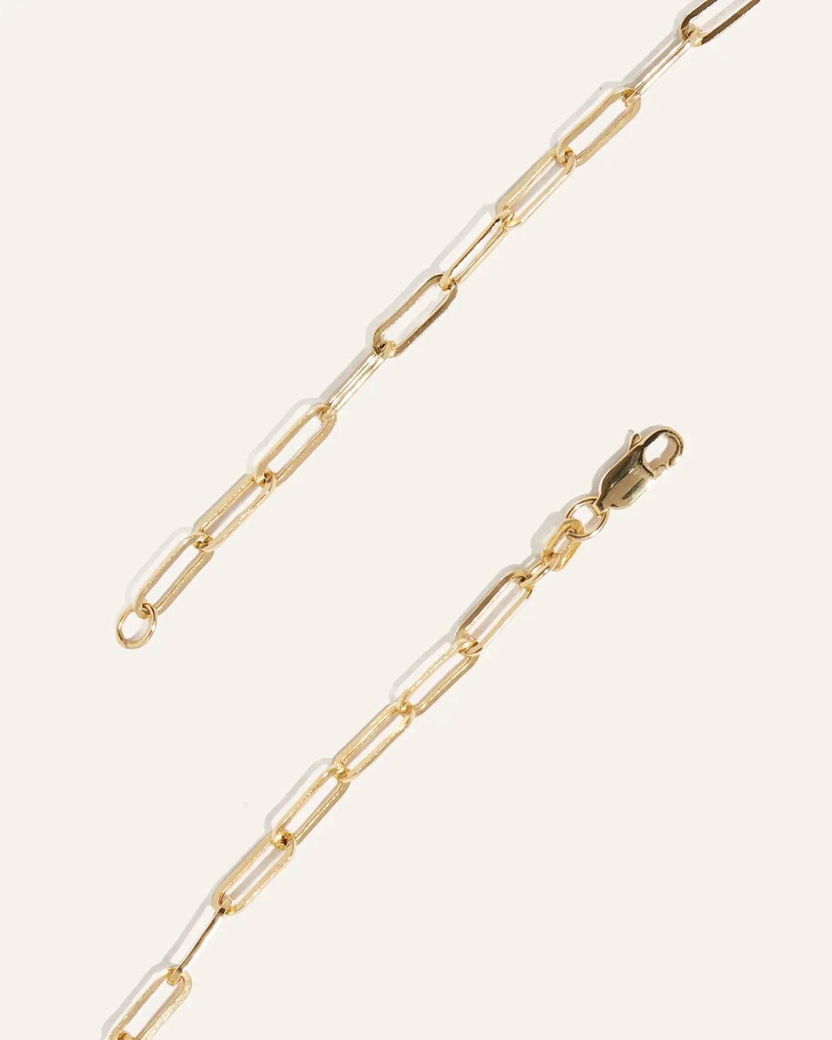 14K Gold Paperclip Chain Necklace - 3.2mm - US 5639