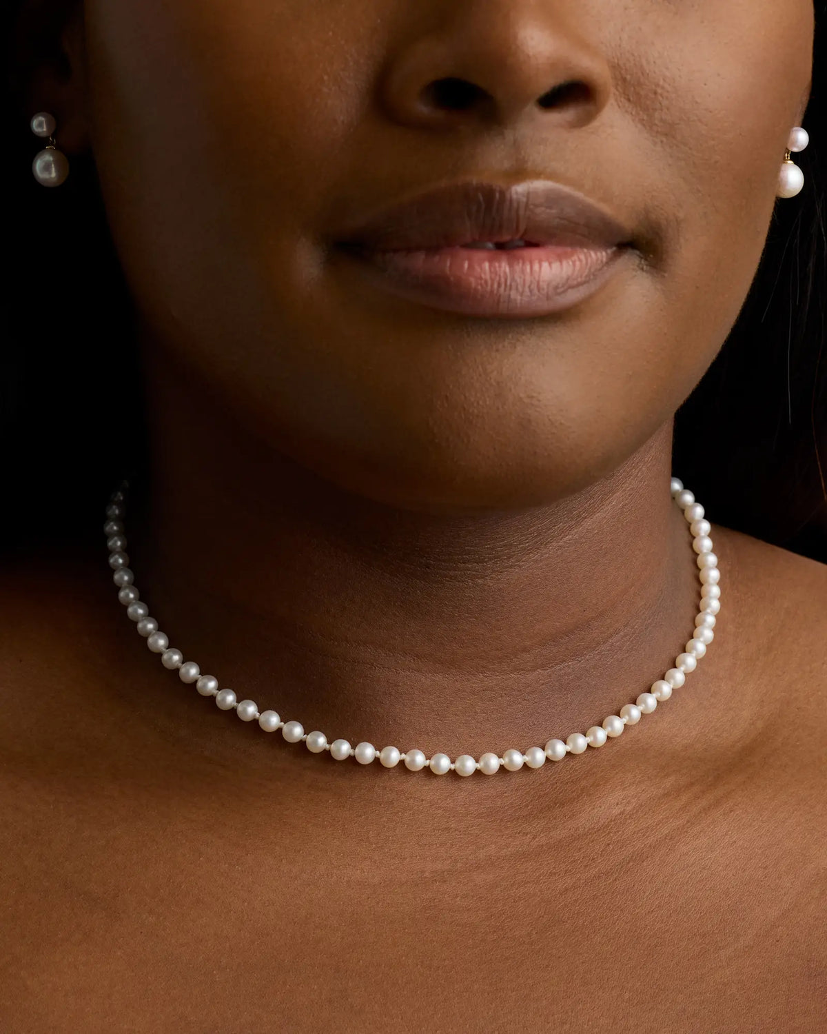 14K Gold Freshwater Cultured Pearl Strand Necklace - US 7813