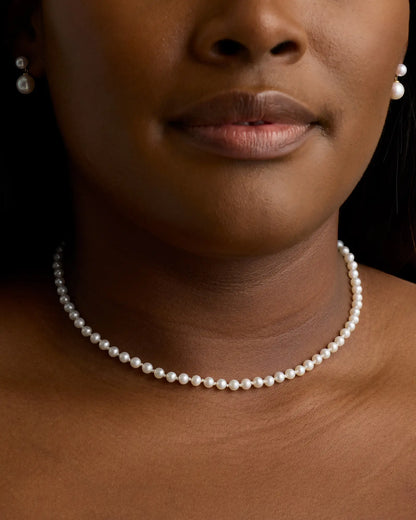 14K Gold Freshwater Cultured Pearl Strand Necklace - US 7813