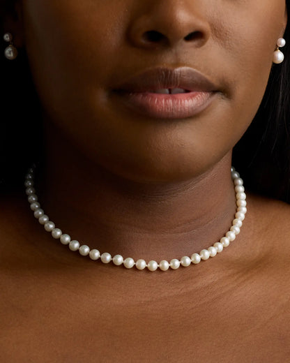 14K Gold Freshwater Cultured Pearl Strand Necklace - US 0307