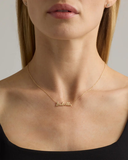 14K Gold Script Name Necklace - US 5555