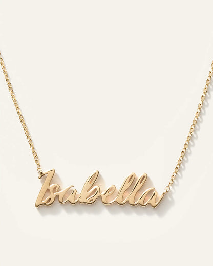 14K Gold Script Name Necklace - US 5555