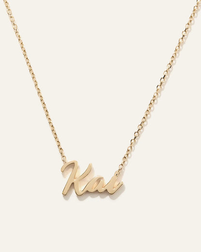 14K Gold Script Name Necklace - US 5555