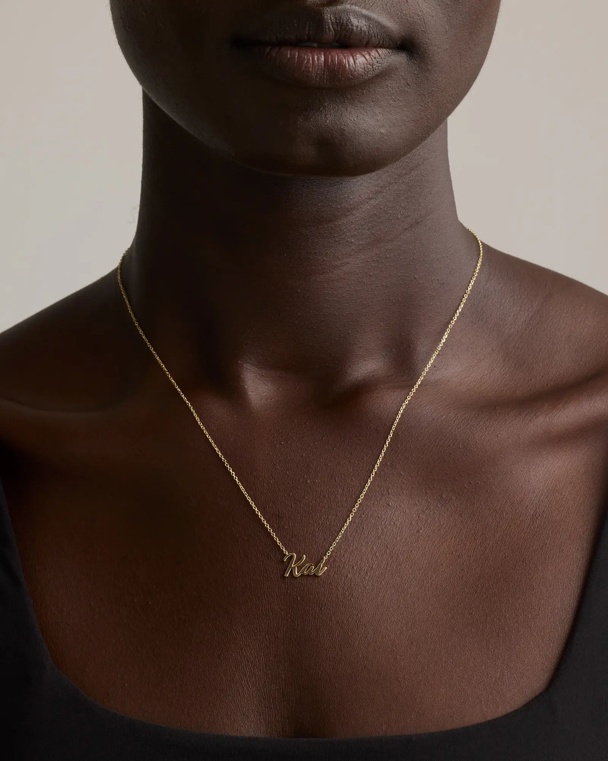 14K Gold Script Name Necklace - US 5555