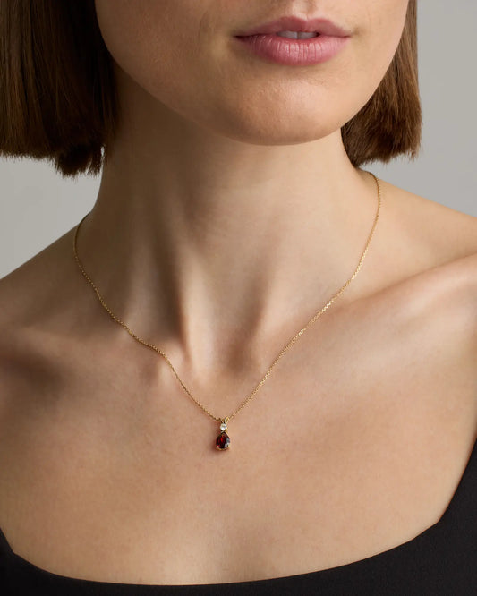 14K Gold Diamond & Semi-Precious Gemstone Drop Necklace - US 2832