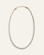 14K Gold Lab Grown Diamond Graduated Tennis Necklace - 16ctw - US 0925