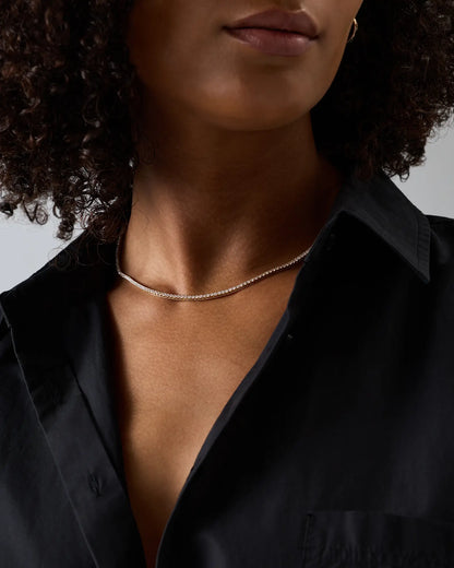 14K Gold Lab Grown Diamond Tennis Necklace - 7ctw - US 1451