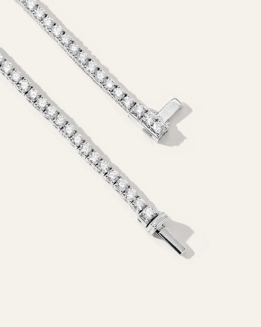 14K Gold Lab Grown Diamond Tennis Necklace - 7ctw - US 9023