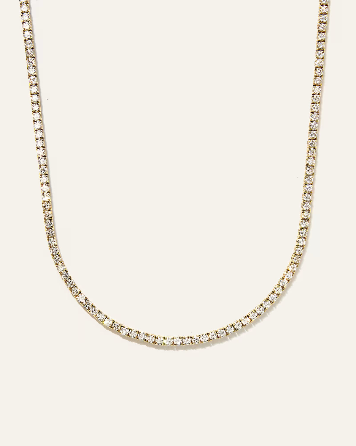 14K Gold Lab Grown Diamond Tennis Necklace - 7ctw - US 1451