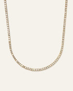 14K Gold Lab Grown Diamond Tennis Necklace - 7ctw - US 1451