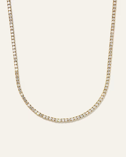 14K Gold Lab Grown Diamond Tennis Necklace - 7ctw - US 1451