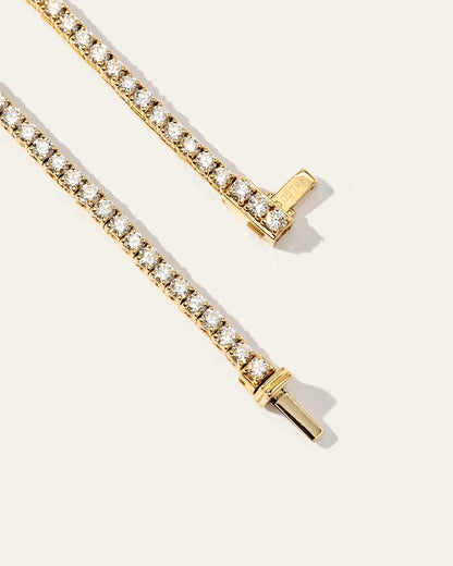 14K Gold Lab Grown Diamond Tennis Necklace - 7ctw - US 1451