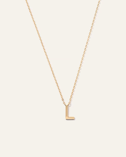 14K Gold Letter Necklace - US 4113