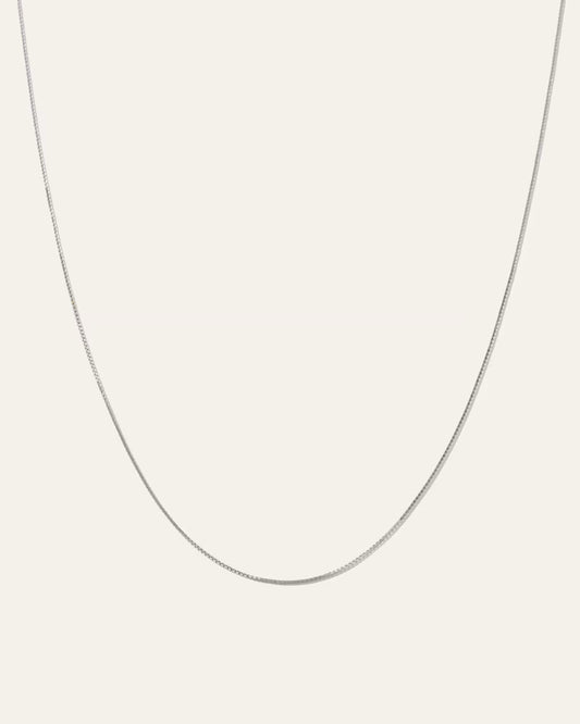 14K Gold Petite Box Chain Necklace - US 8733