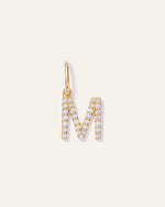 14K Gold Diamond Letter Charm - US 4964