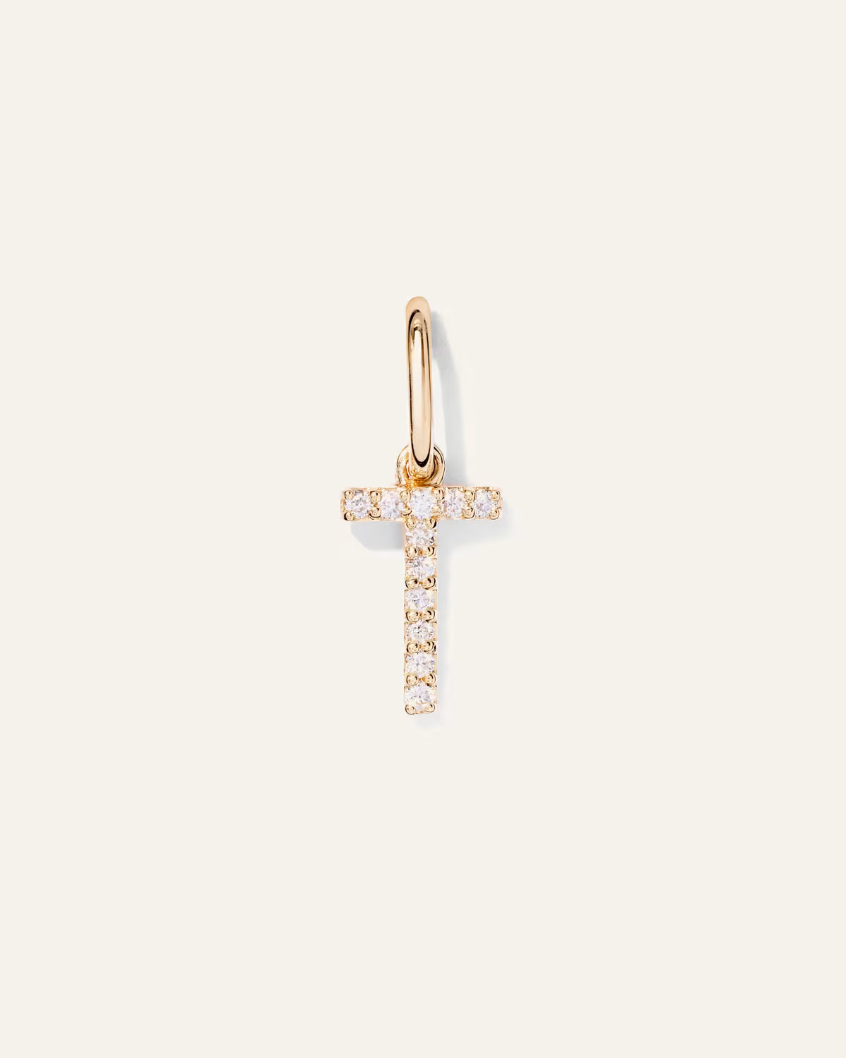 14K Gold Diamond Letter Charm - US 2734