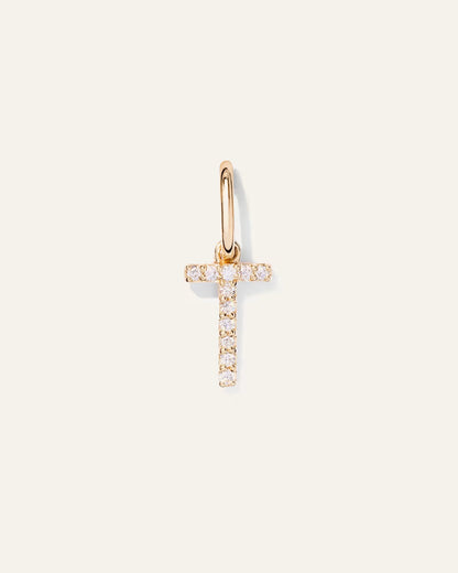 14K Gold Diamond Letter Charm - US 2734