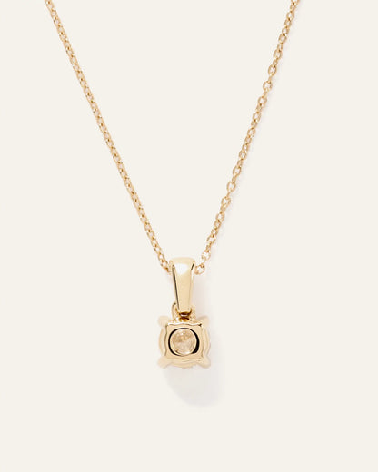 14K Gold Lab Grown Diamond Solitaire Pendant - 0.50ct - US 3204