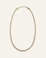 14K Gold Lab Grown Diamond Bezel Set Graduated Tennis Necklace - 7ctw - US 0148