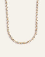 14K Gold Lab Grown Diamond Alternating Pear Tennis Necklace - US 6075