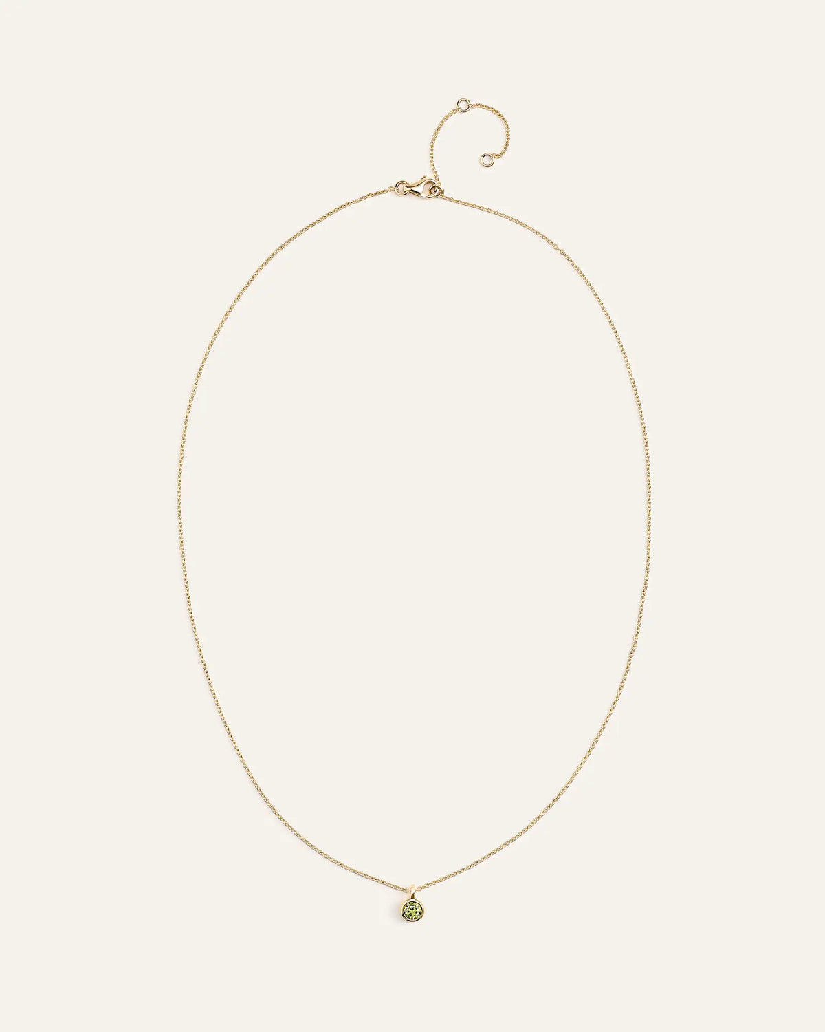 14K Gold Birthstone Solitaire Bezel Pendant - US 8203