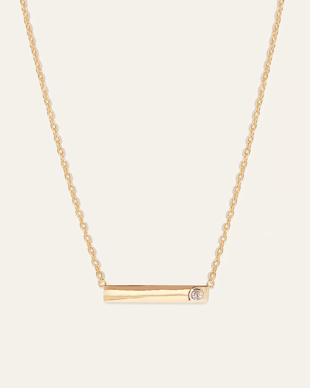 White Sapphire Bar Necklace - US 2662