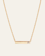 White Sapphire Bar Necklace - US 2662
