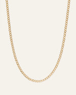 14K Gold Curb Chain Necklace - US 8002