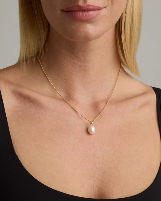 Baroque Pearl Pendant Necklace - US 6820
