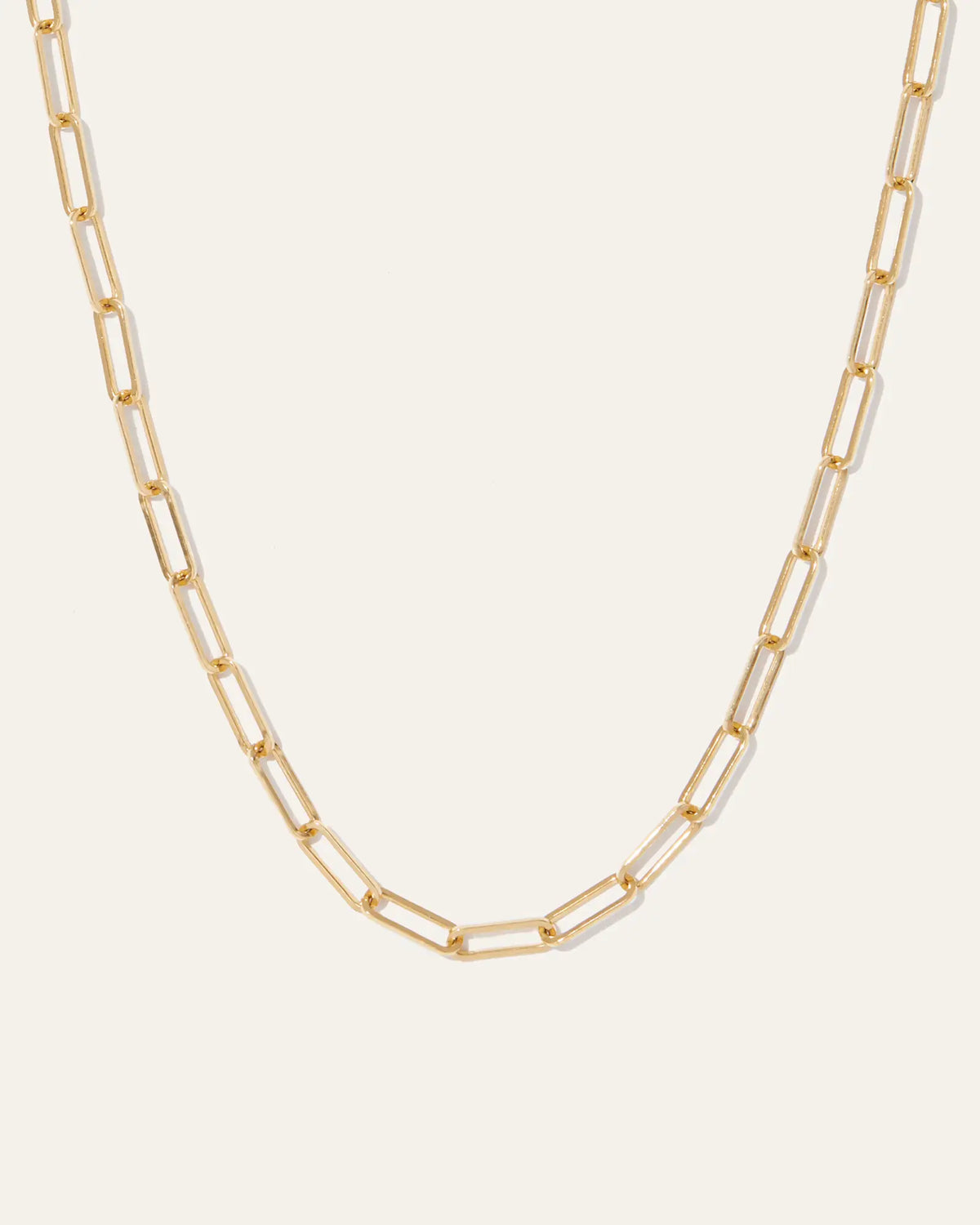14K Gold Paperclip Chain Necklace - 2.7mm - US 7214