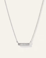 14K Gold Diamond Baguette Bar Necklace - US 2500