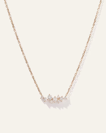 14K Gold Diamond Scatter Necklace - US 9641