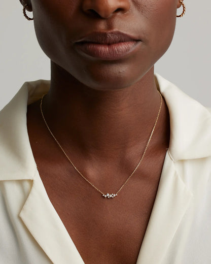 14K Gold Diamond Scatter Necklace - US 9641