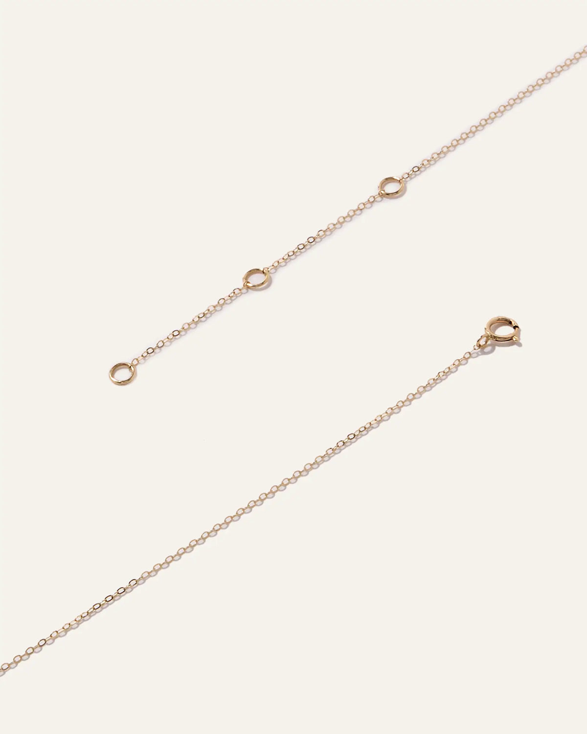 14K Gold Hammered Curve Necklace - US 6147