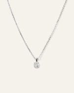 14k Gold Natural Diamond Solitaire Necklace - US 5225