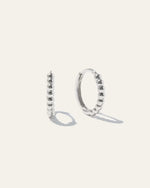 14K Gold Beaded Hoops - US 0740