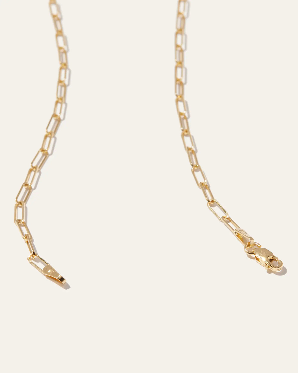 14K Gold Paperclip Chain Necklace - 2.7mm - US 7214