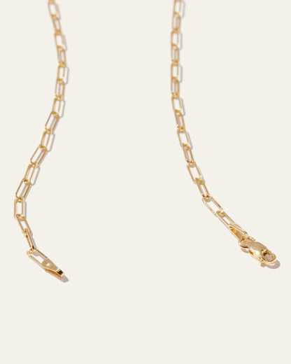 14K Gold Paperclip Chain Necklace - 2.7mm - US 7214