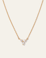 White Sapphire Triad Necklace - US 6821