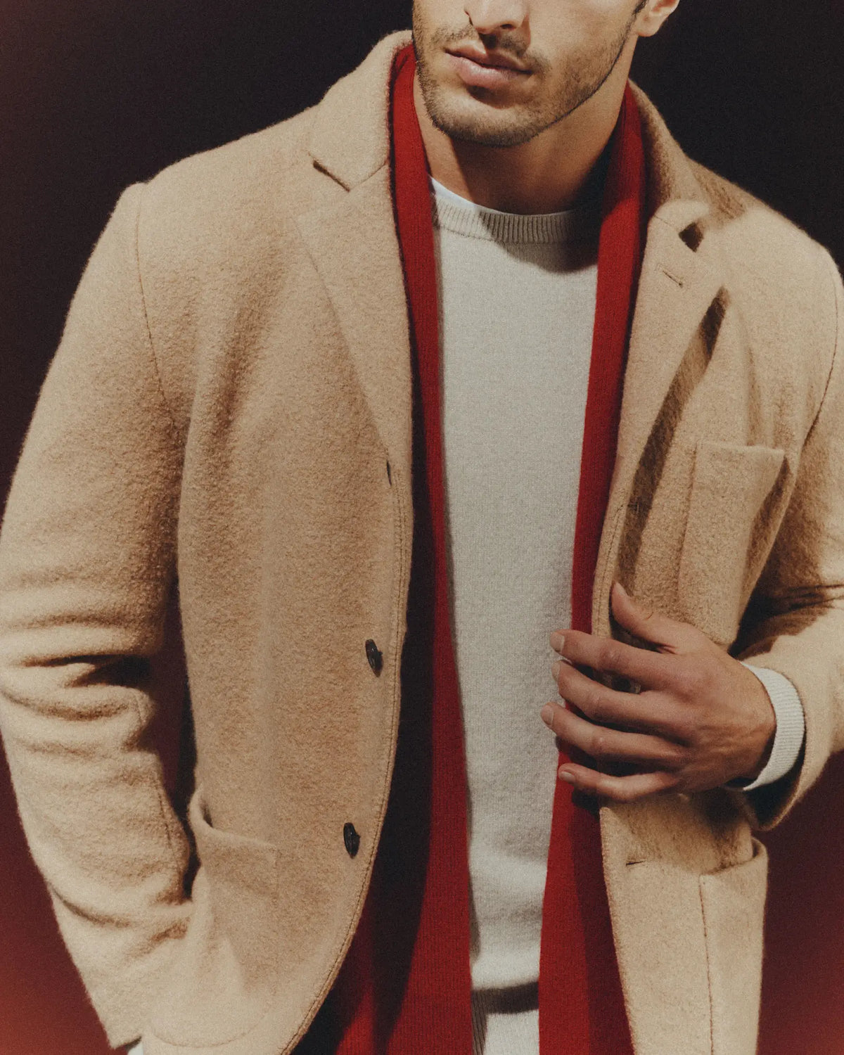 Boiled Wool Cashmere Blazer - US 2376