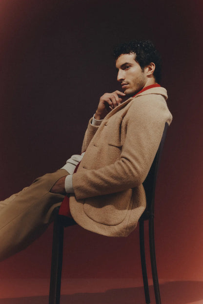 Boiled Wool Cashmere Blazer - US 2376
