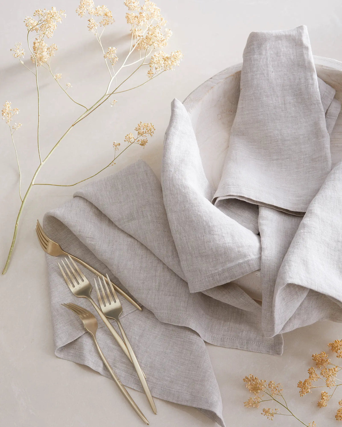 European Linen Chambray Napkin, Set of 4 - US 7644