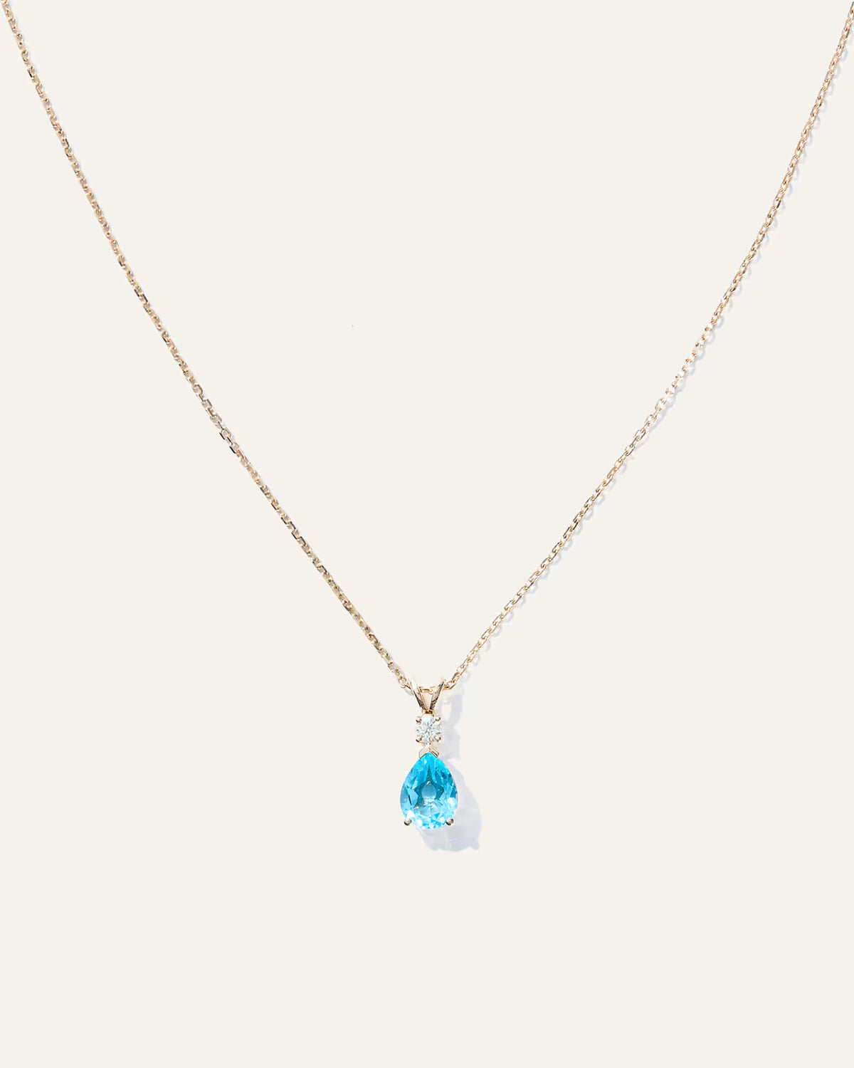 14K Gold Diamond & Semi-Precious Gemstone Drop Necklace - US 1305