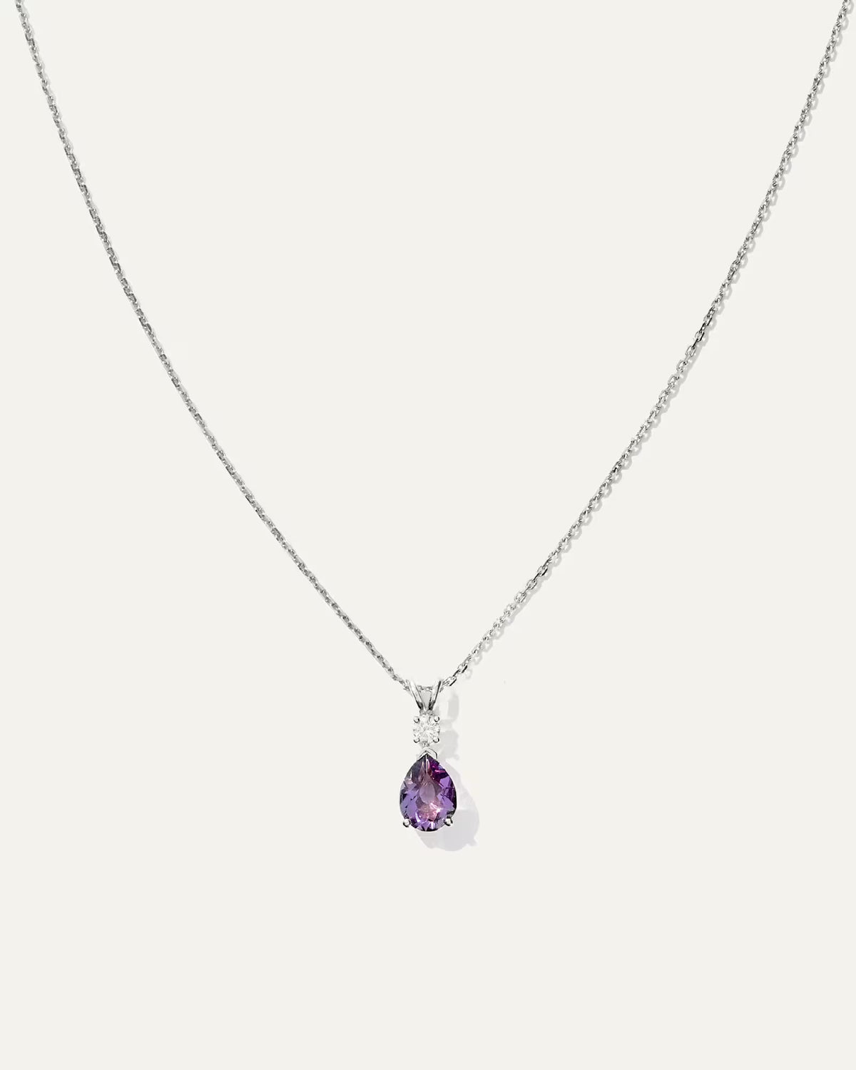 14K Gold Diamond & Semi-Precious Gemstone Drop Necklace - US 3622
