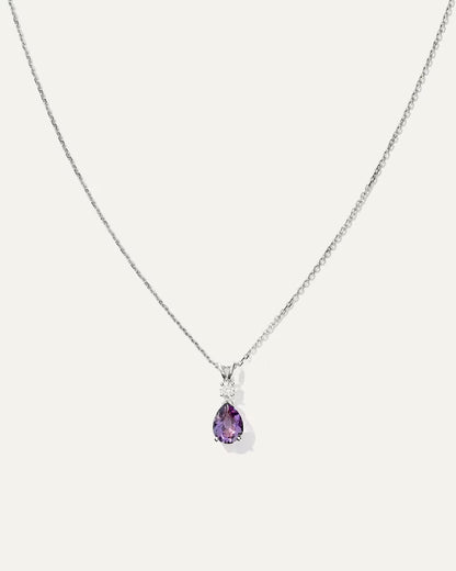 14K Gold Diamond & Semi-Precious Gemstone Drop Necklace - US 3622
