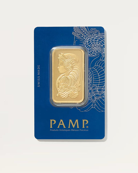 1 oz Gold Bar PAMP Lady Fortuna Veriscan (In Assay) - US 7287